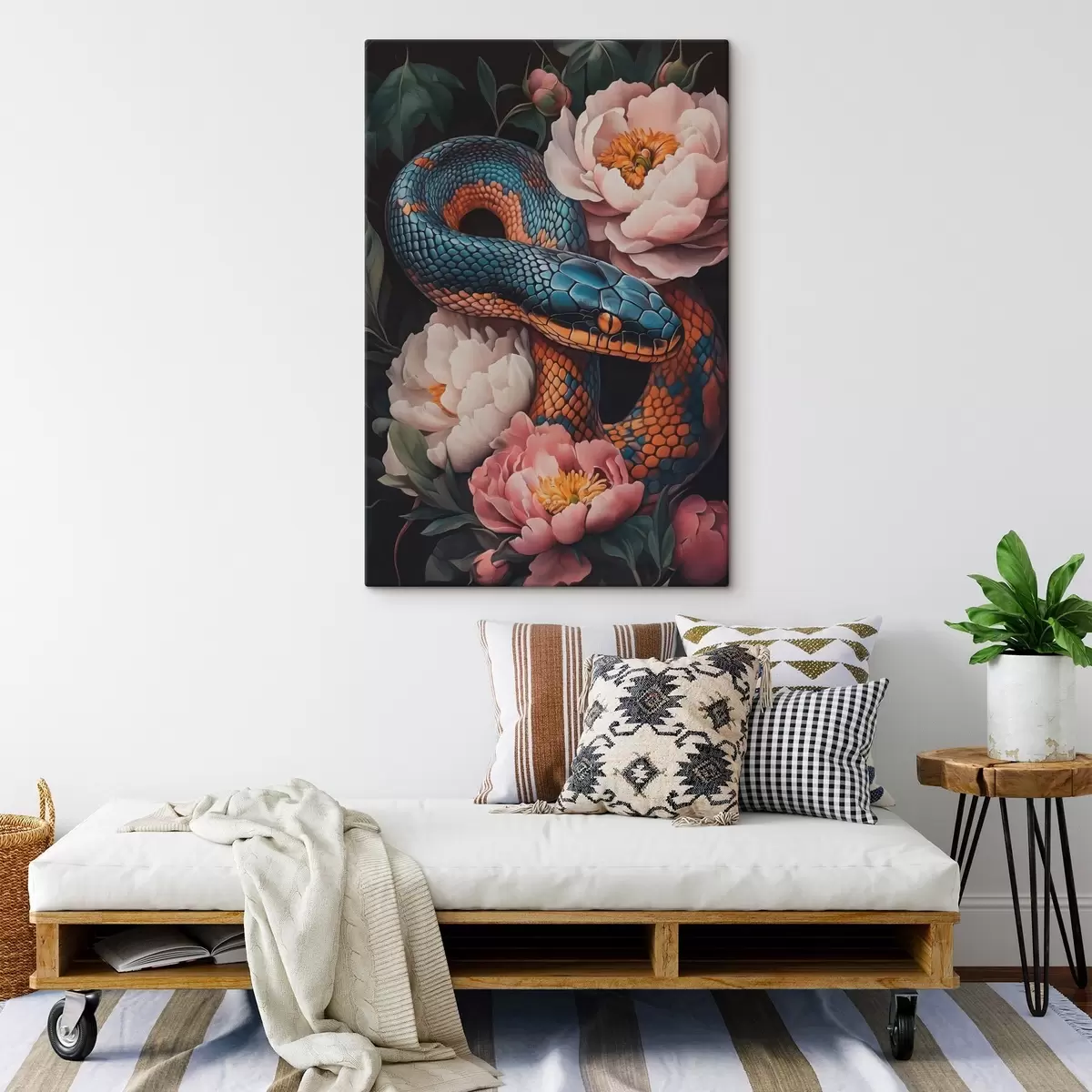 Paveikslėlis Gyvatė tarp bijūnų s41928