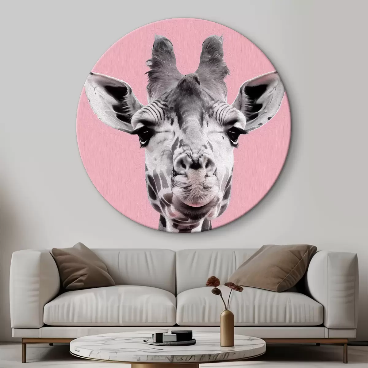 Apvalūs paveikslai Įžūli žirafa r38780