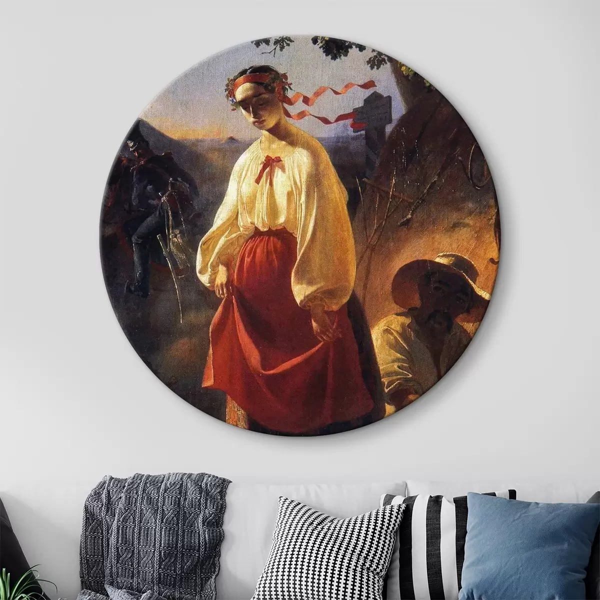 Apvalūs paveikslai Menas, tapyba ir medis r15530