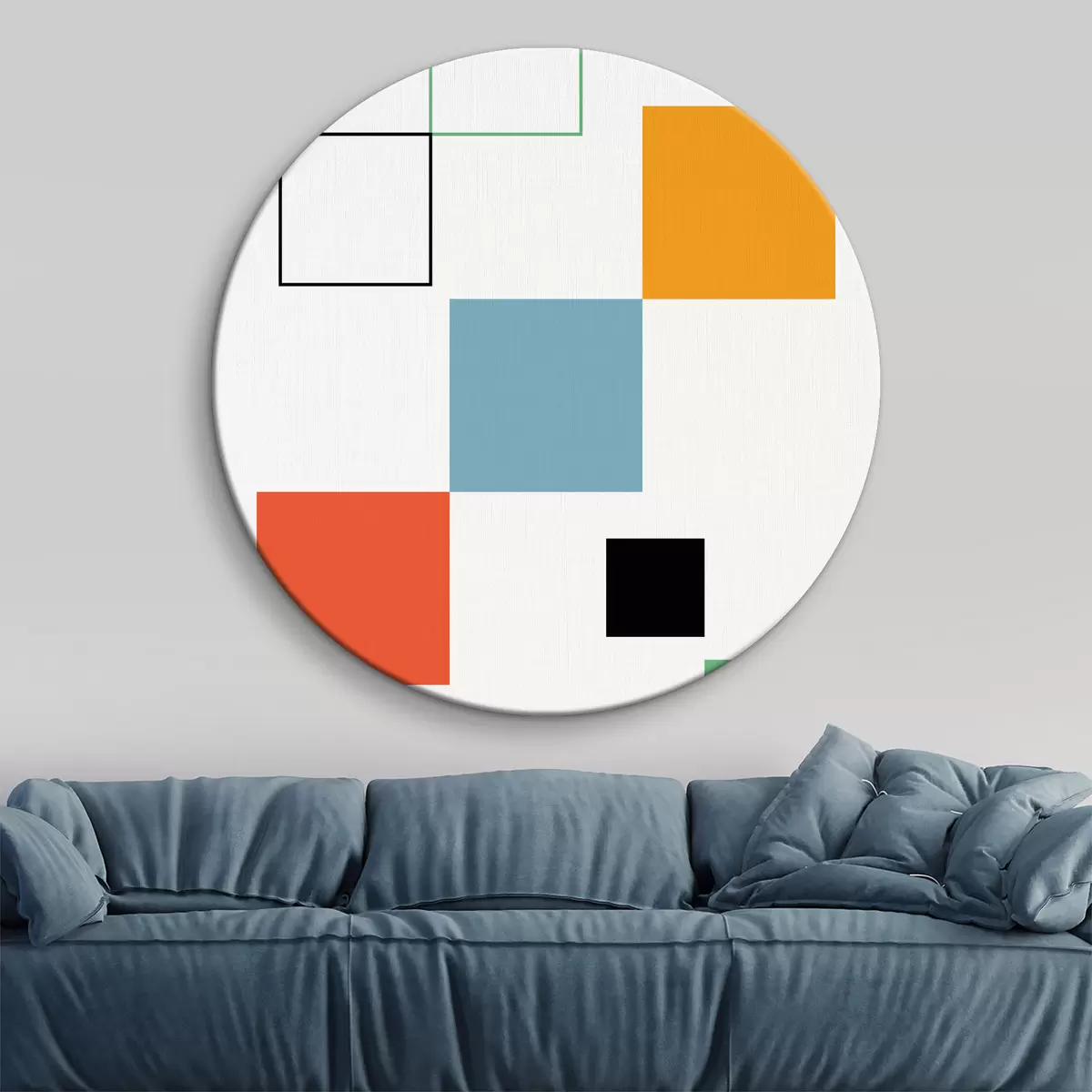 Apvalūs paveikslai Bauhaus geometrinė abstrakcija r39254