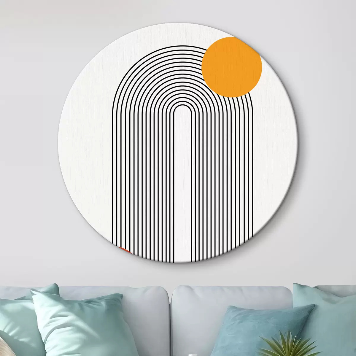 Apvalūs paveikslai Bauhaus geometrinė abstrakcija r39260