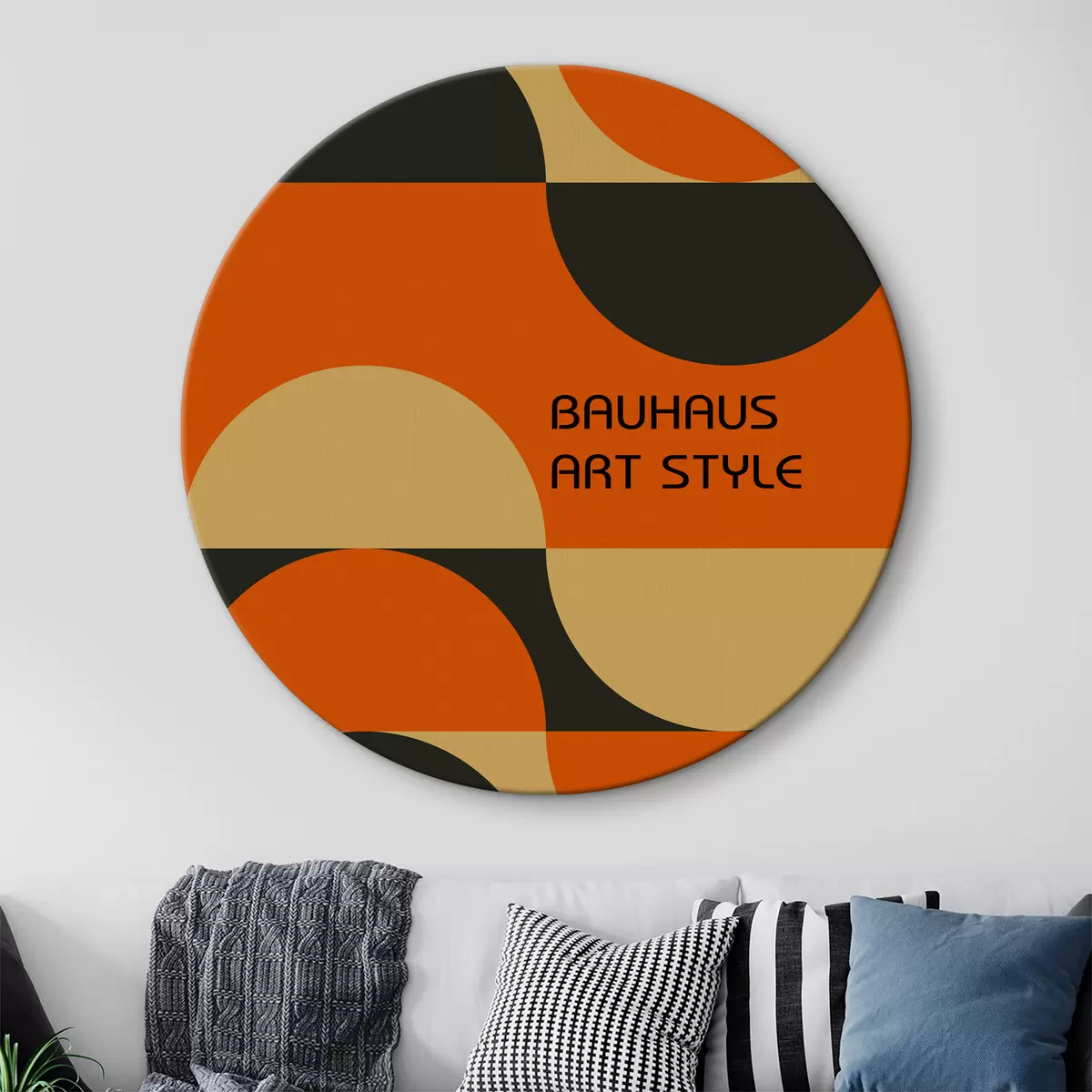 Apvalūs paveikslai Bauhaus geometrinė abstrakcija r39264