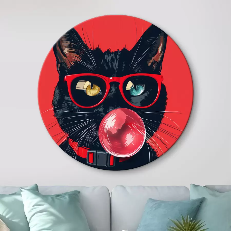 Fototapetai Juoda katė su akiniais r39224