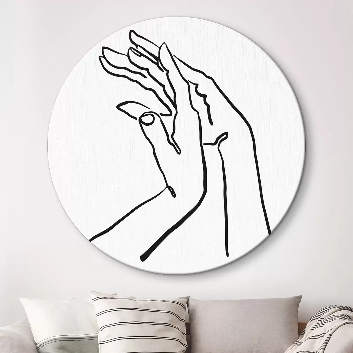 Apvalūs paveikslai Linija rankos minimalizmas boho stilius r37931