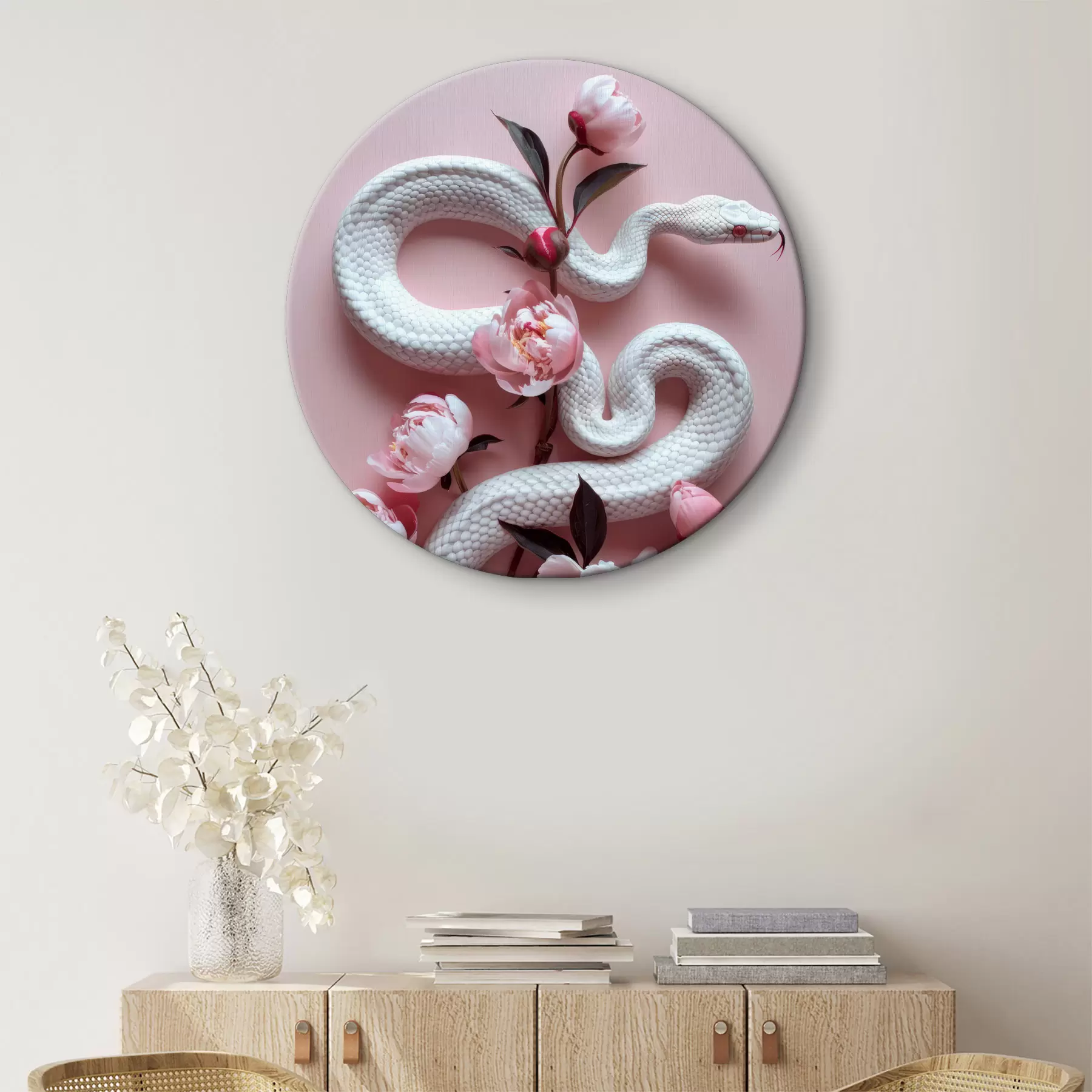 Fototapetai Bijūnai ir balta gyvatė r39942