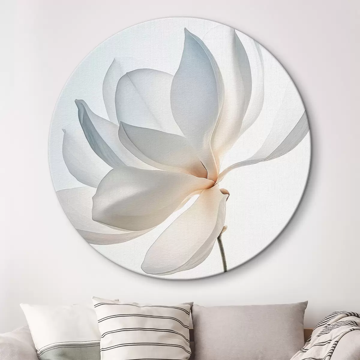 Apvalūs paveikslai Baltųjų magnolijų gėlių nauja tendencija r39581
