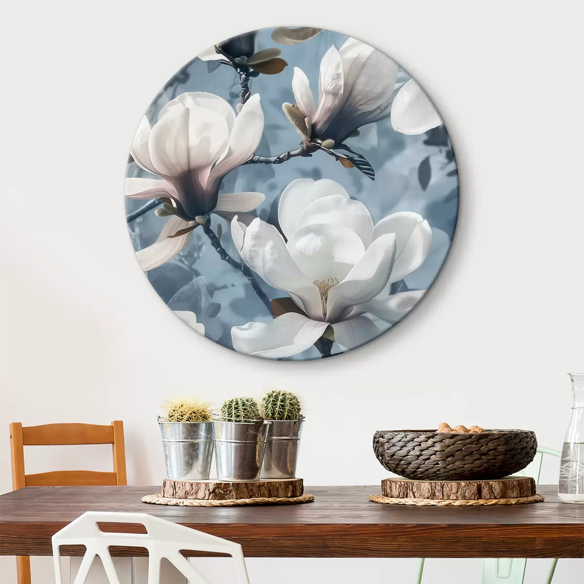 Apvalūs paveikslai Baltosios magnolijos r40187