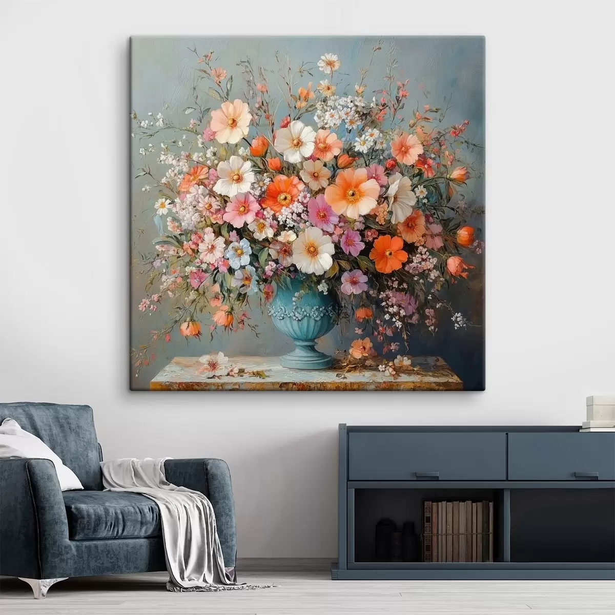 Paveikslėlis ryškios lauko gėlės vazoje s42022