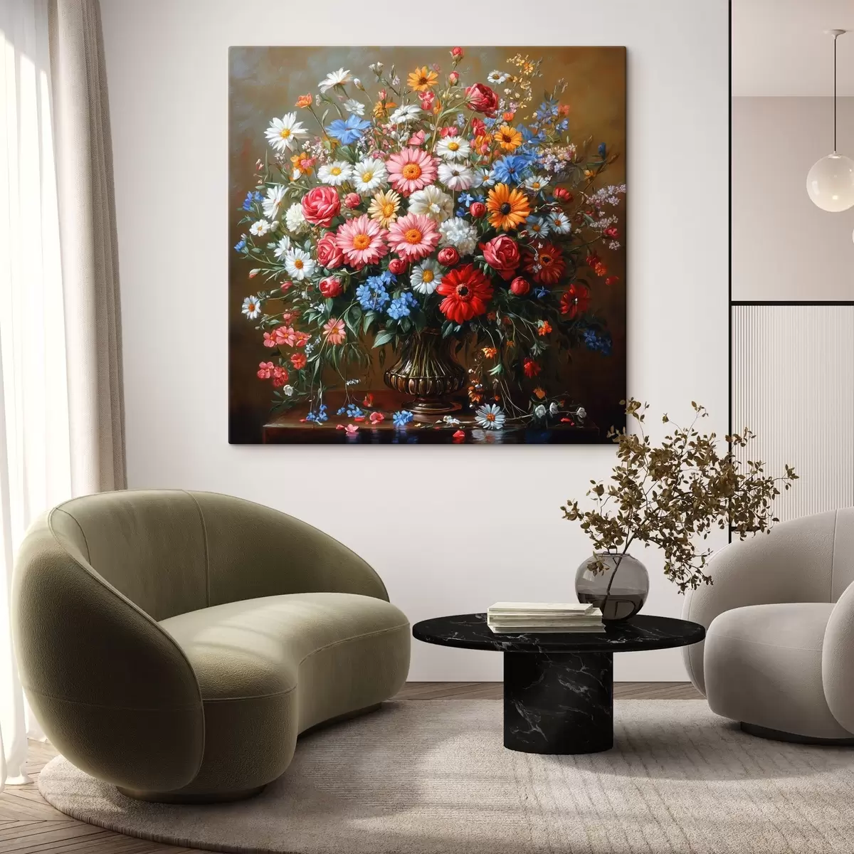 Paveikslėlis sodri ryški puokštė s42026