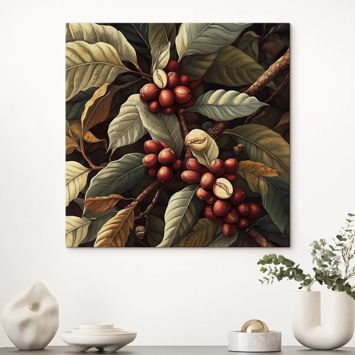 Paveikslėlis Kavamedis su vaisiais ir lapais s41980