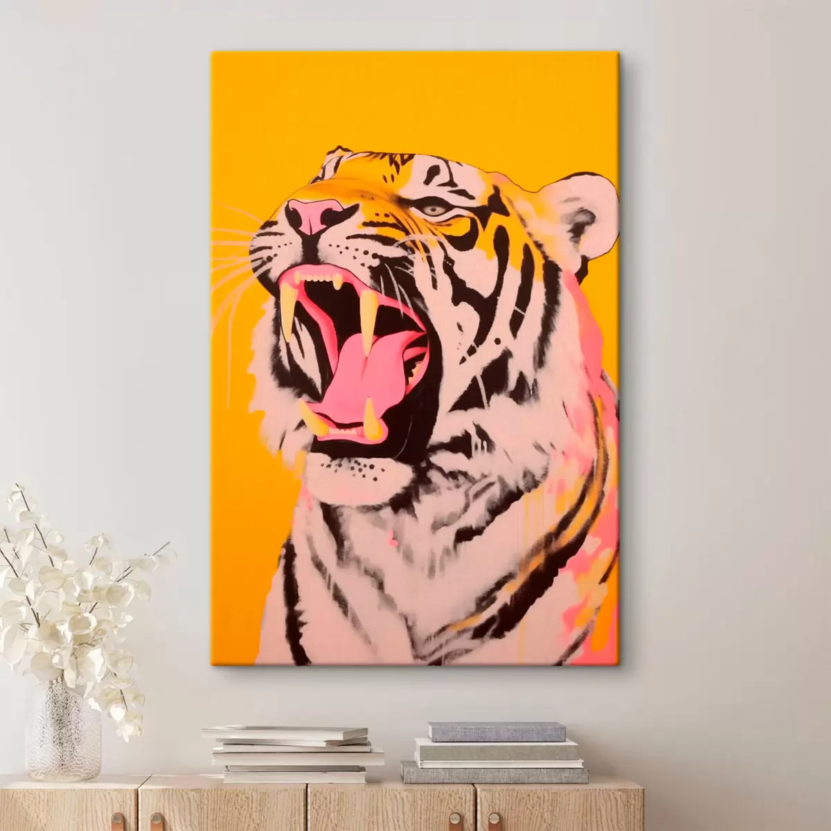 Paveikslėlis Tigras geltoname fone s41804