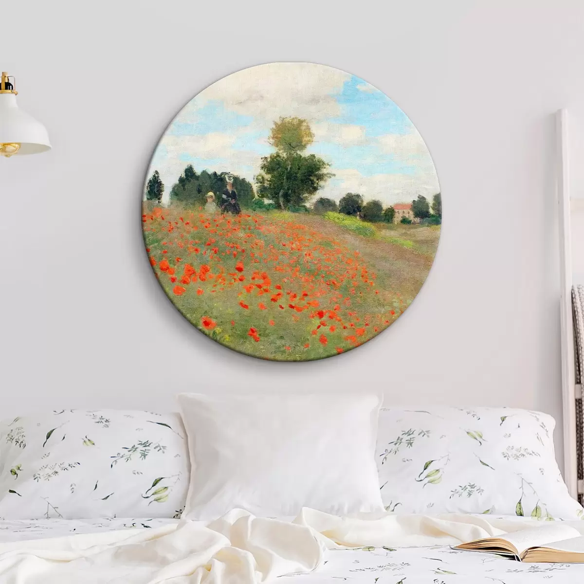 Apvalūs paveikslai Aguonų laukas prie Argenteuil, Claude Monet r11678