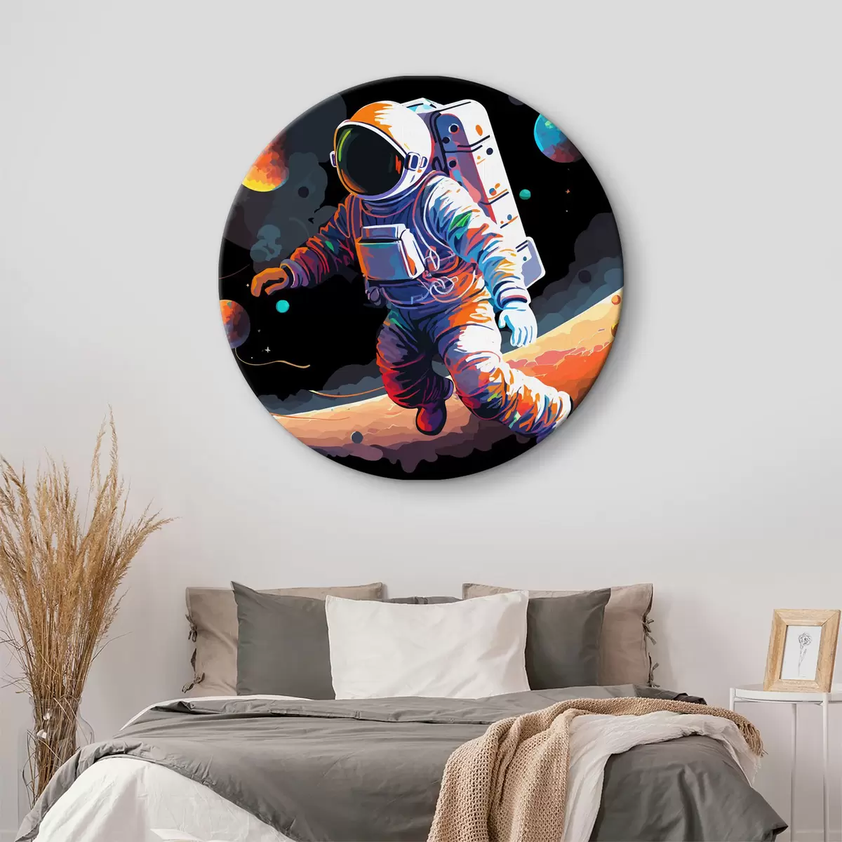 Apvalūs paveikslai Astronautas, rankovė ir menas r33906