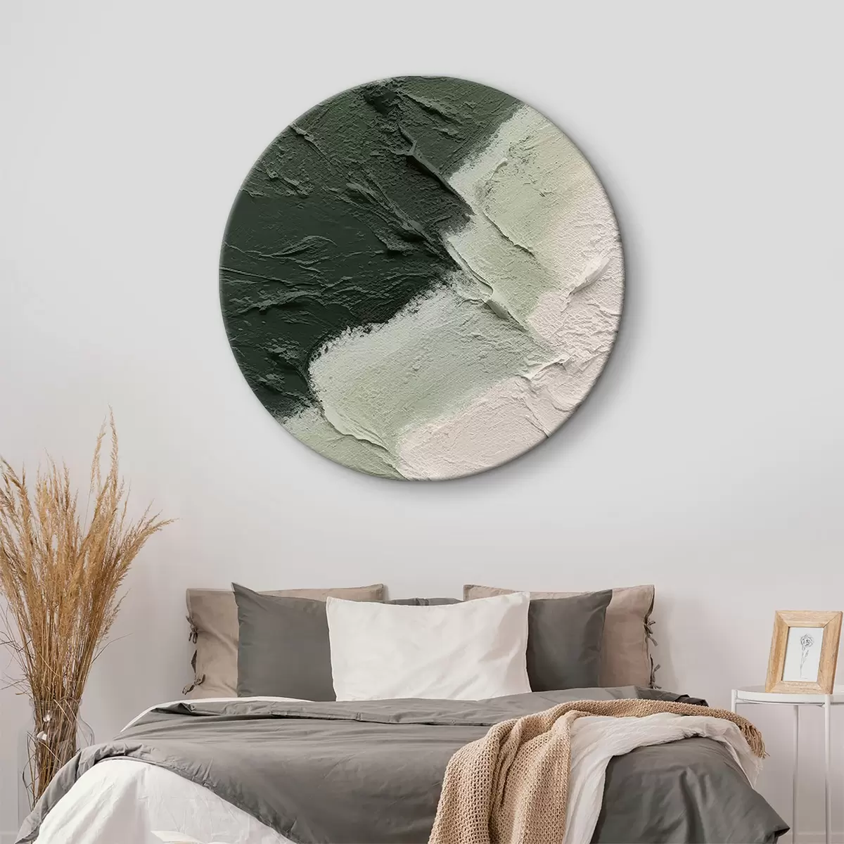 Apvalūs paveikslai Minimalistinio stiliaus vintažinė geometrinė iliuzija r35578