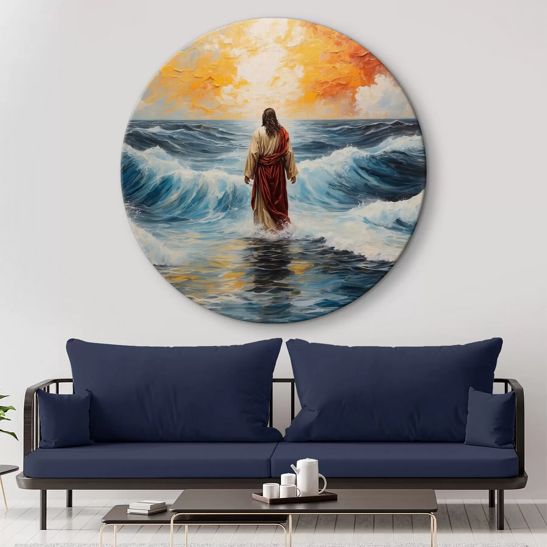 Paveikslėlis Jėzus Kristus vaikščioja šėlstančia jūra r38613