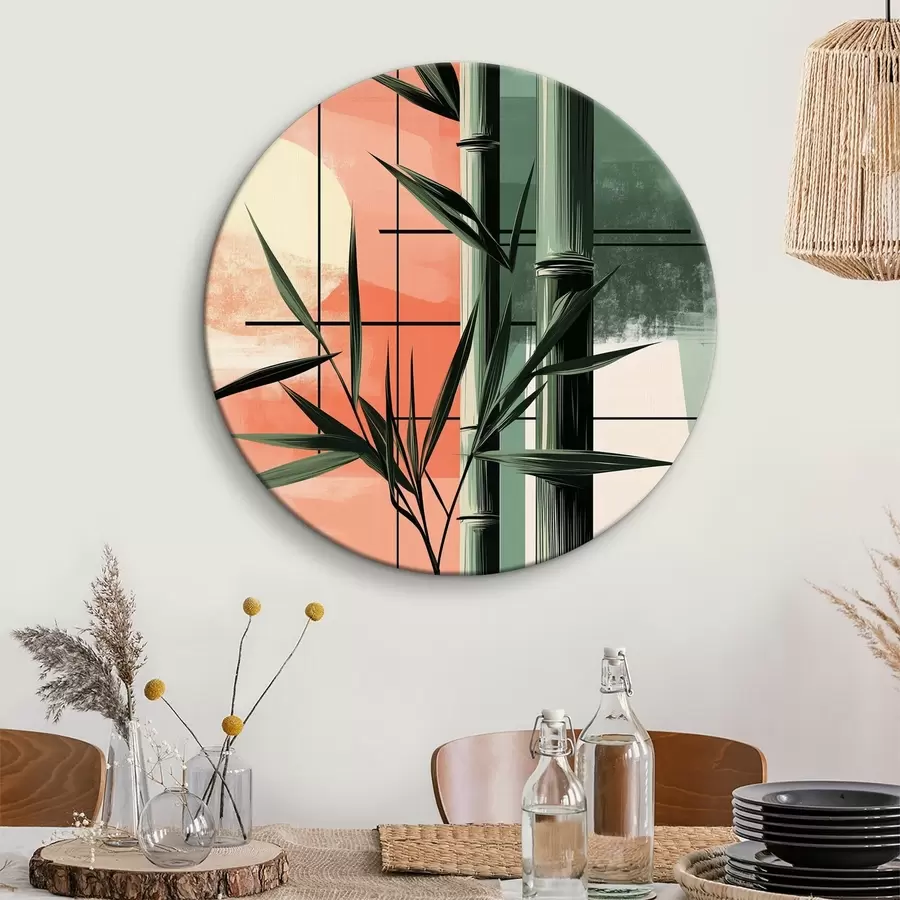 Fototapetai Anotacija su bambuku ir saule r39898