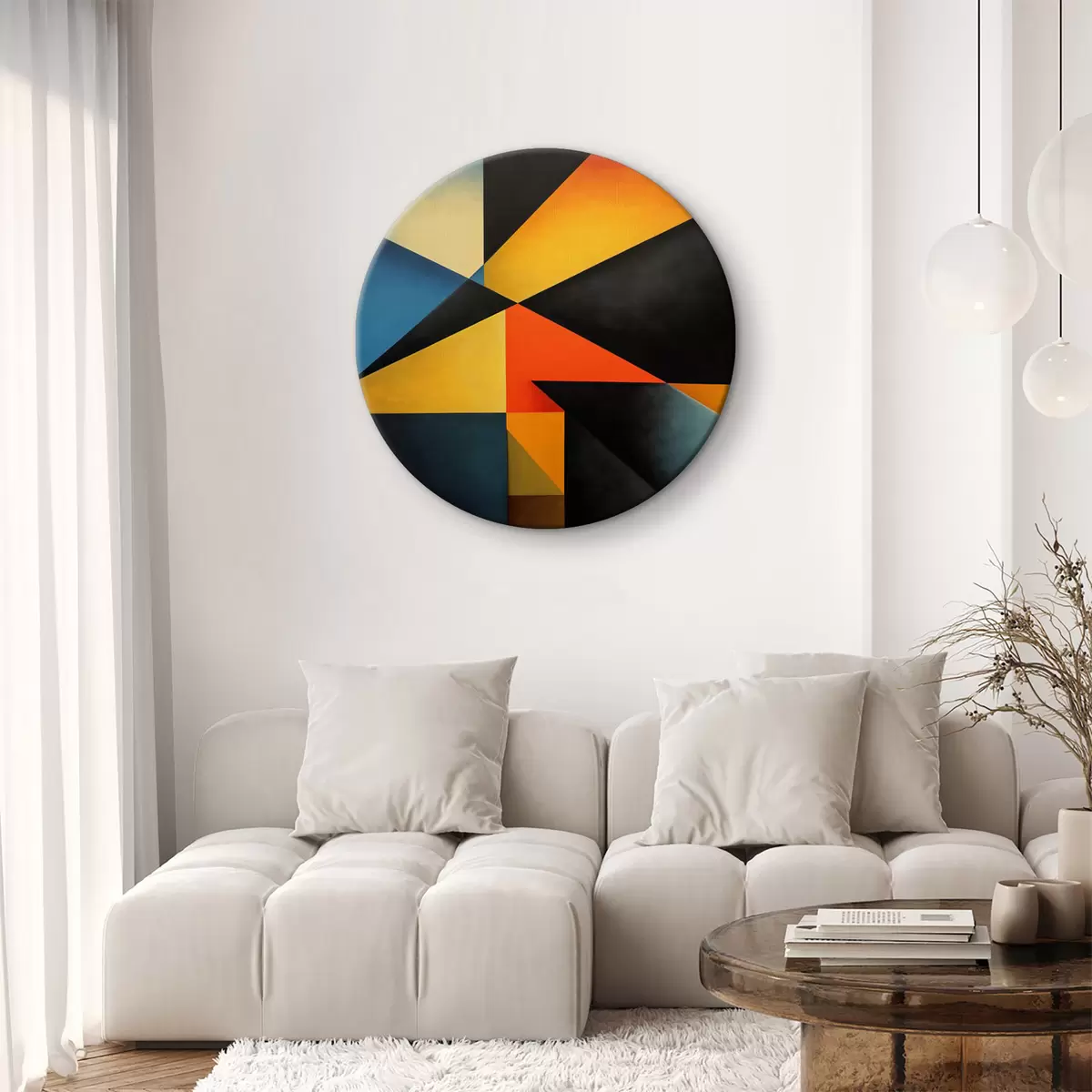 Apvalūs paveikslai Geometrinė abstrakcija r40039