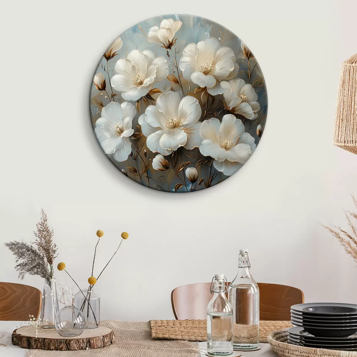 Apvalūs paveikslai Gėlės r39089