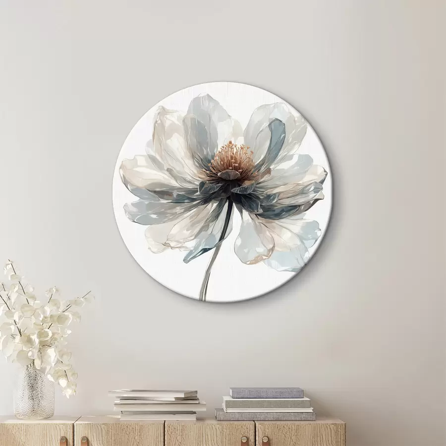 Paveikslėlis Skaidri mėlyna gėlė baltame fone r40067