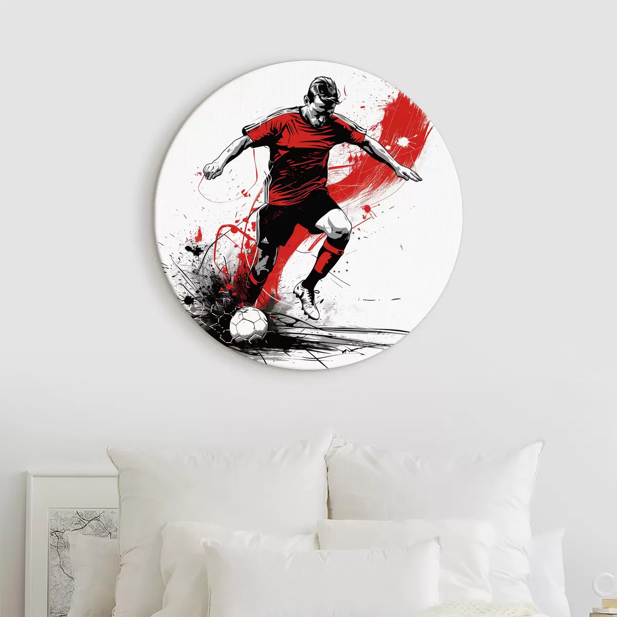 Apvalūs paveikslai Futbolininkas r40379