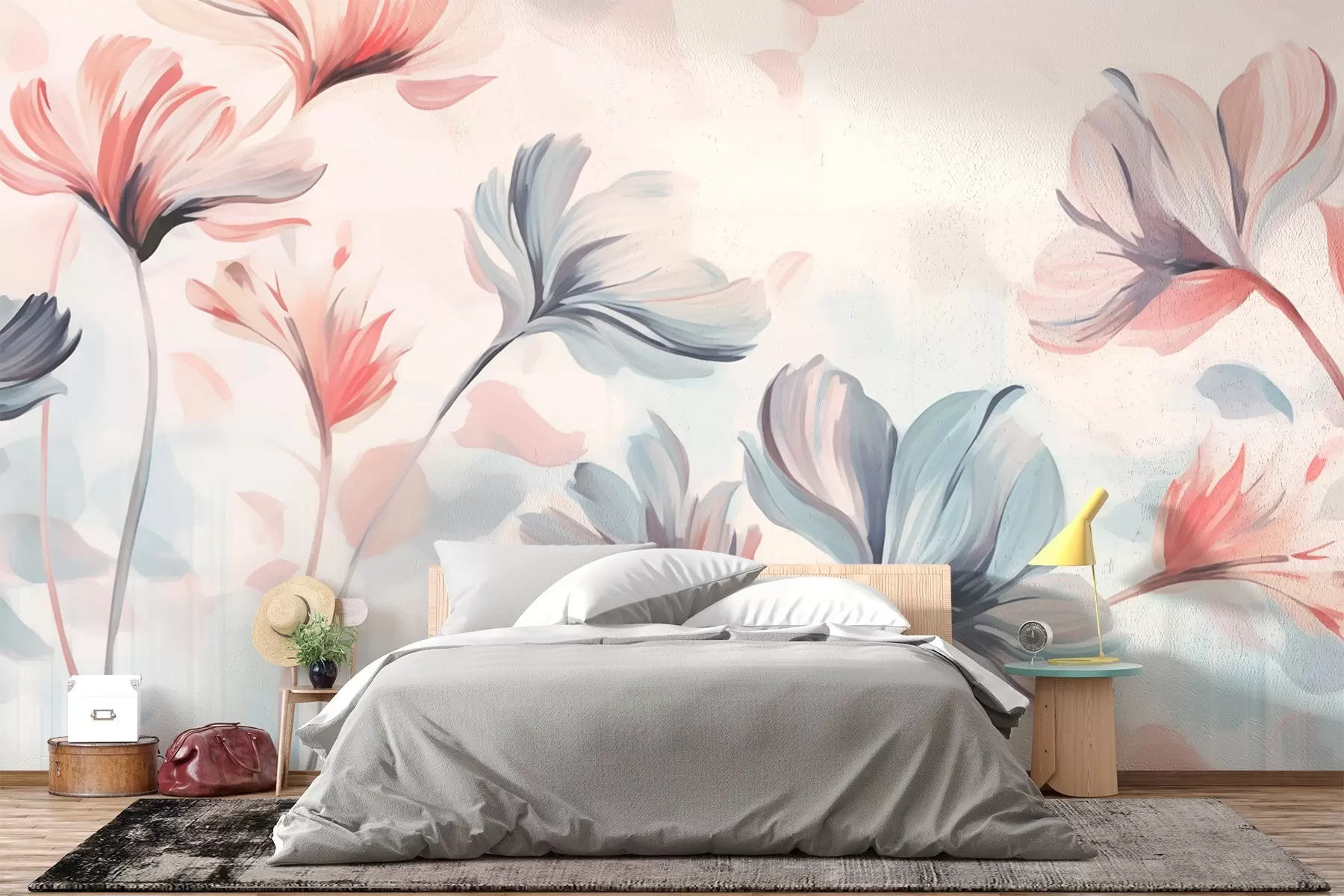 Fototapetai Pastelinių spalvų laukinės gėlės w02457