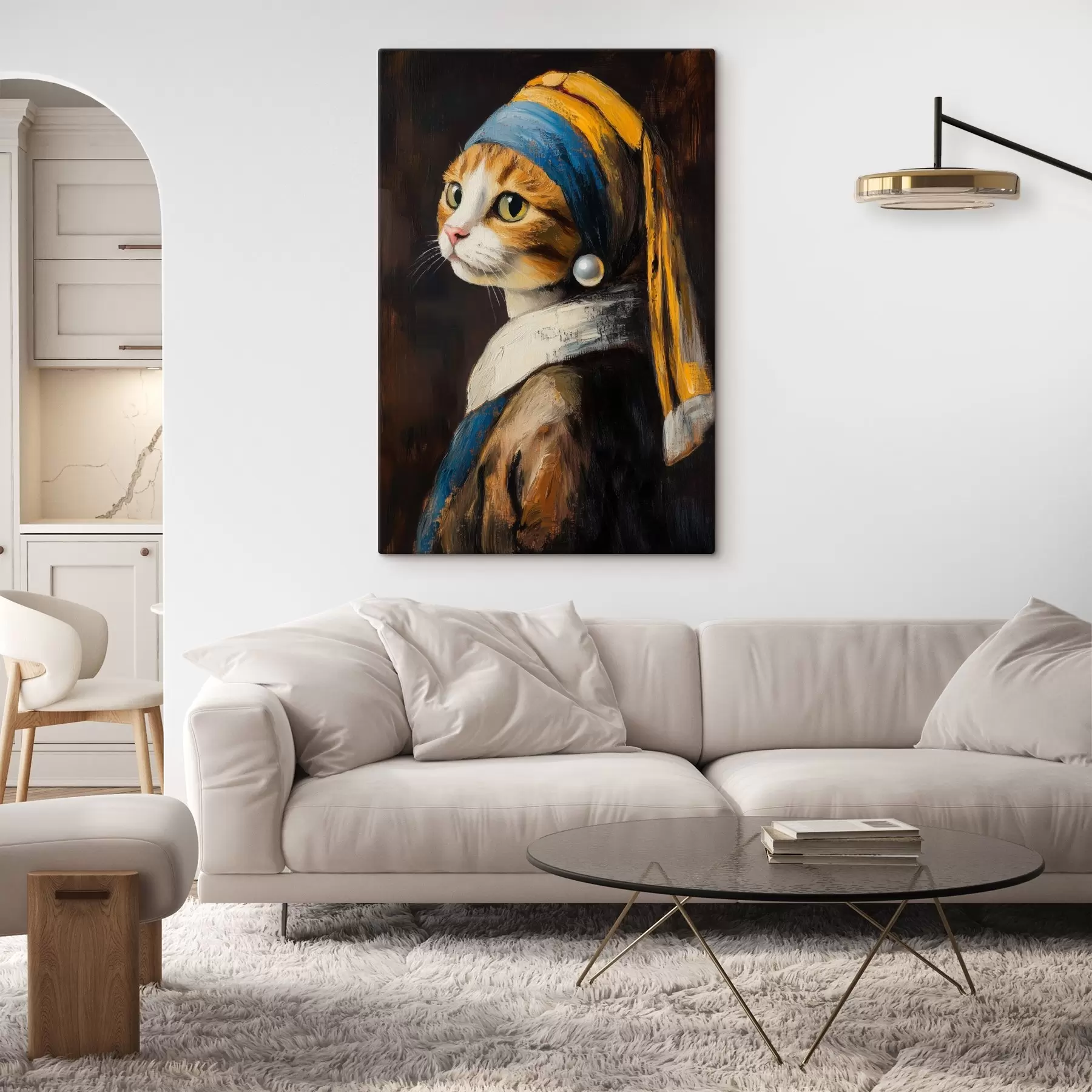 Fototapetai Katė su perliniu auskaru s42107