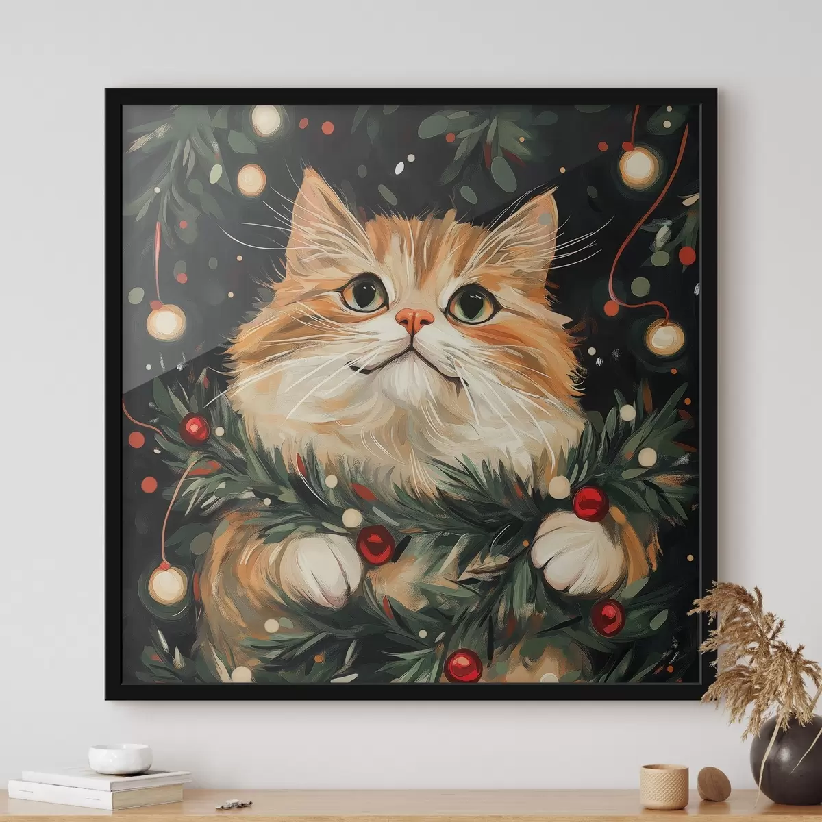 Plakatas Naujųjų metų katė f42105