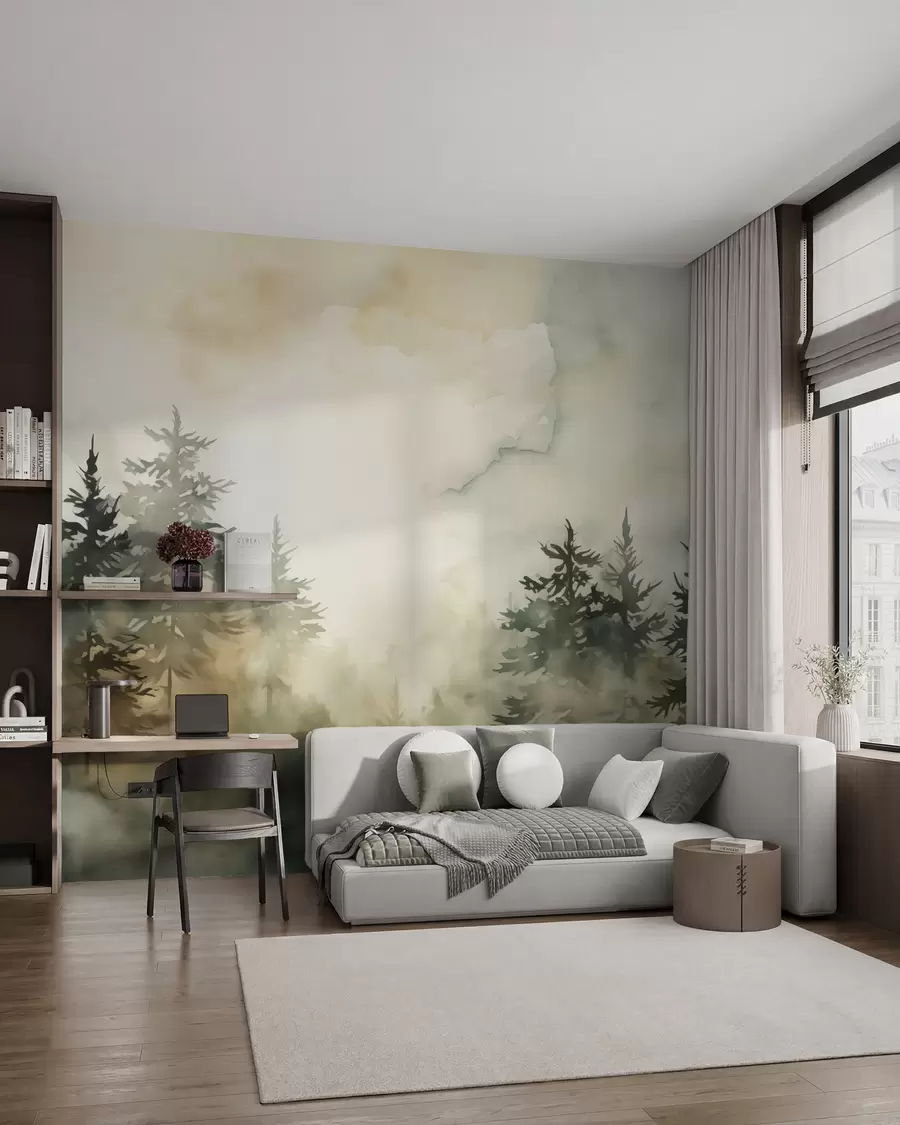 Fototapetai Miško imitacija tapyba akvarele w02473