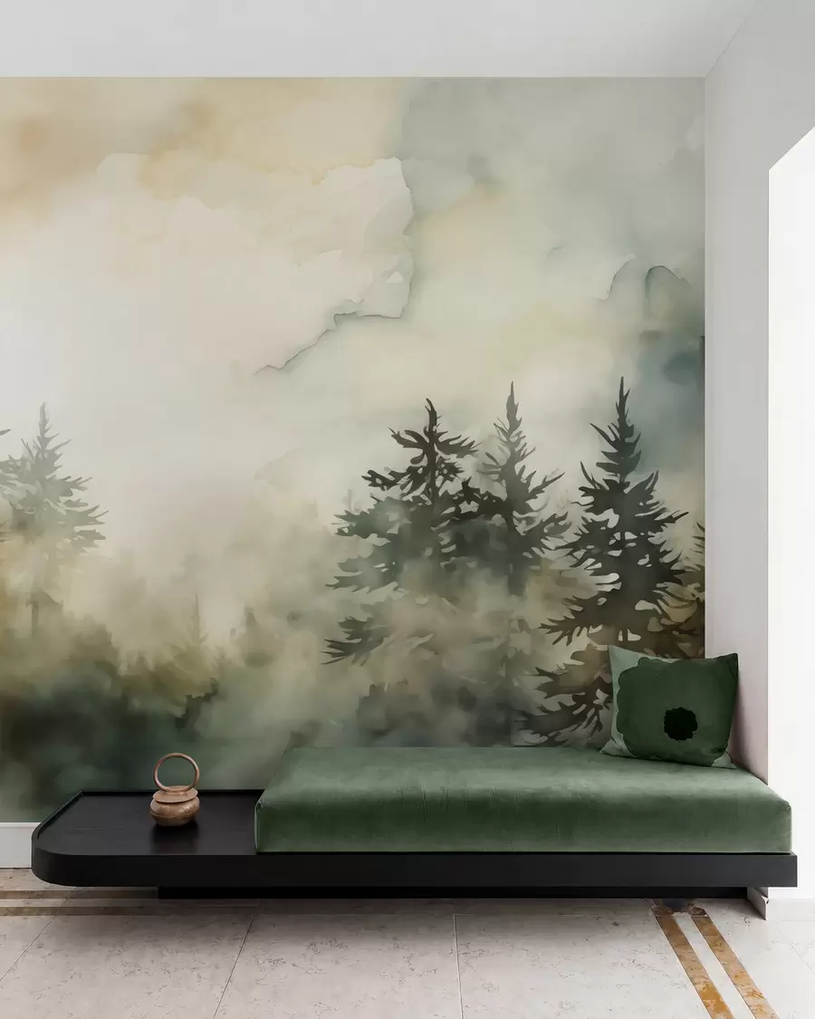 Fototapetai Miško imitacija tapyba akvarele w02473