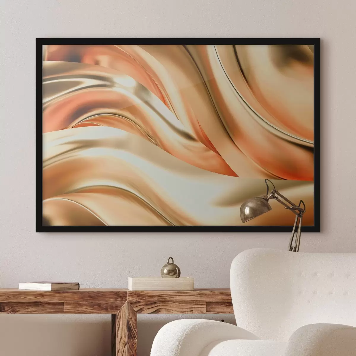 Plakatas Slenkančios žvilgančios elegancijos bangos f36598v2