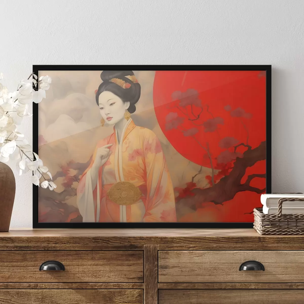 Plakatas Moteris su kimono f36810
