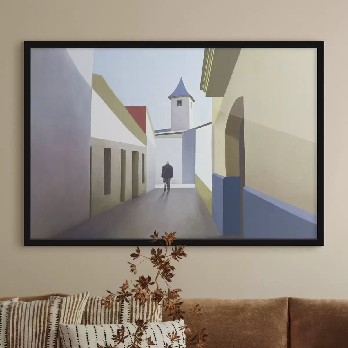 Plakatas Siaura gatvele einantis vyras f37784