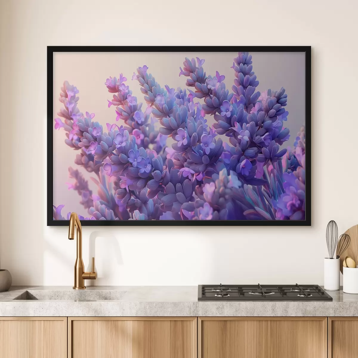 Plakatas Violetinės gėlės stambiu planu f38084
