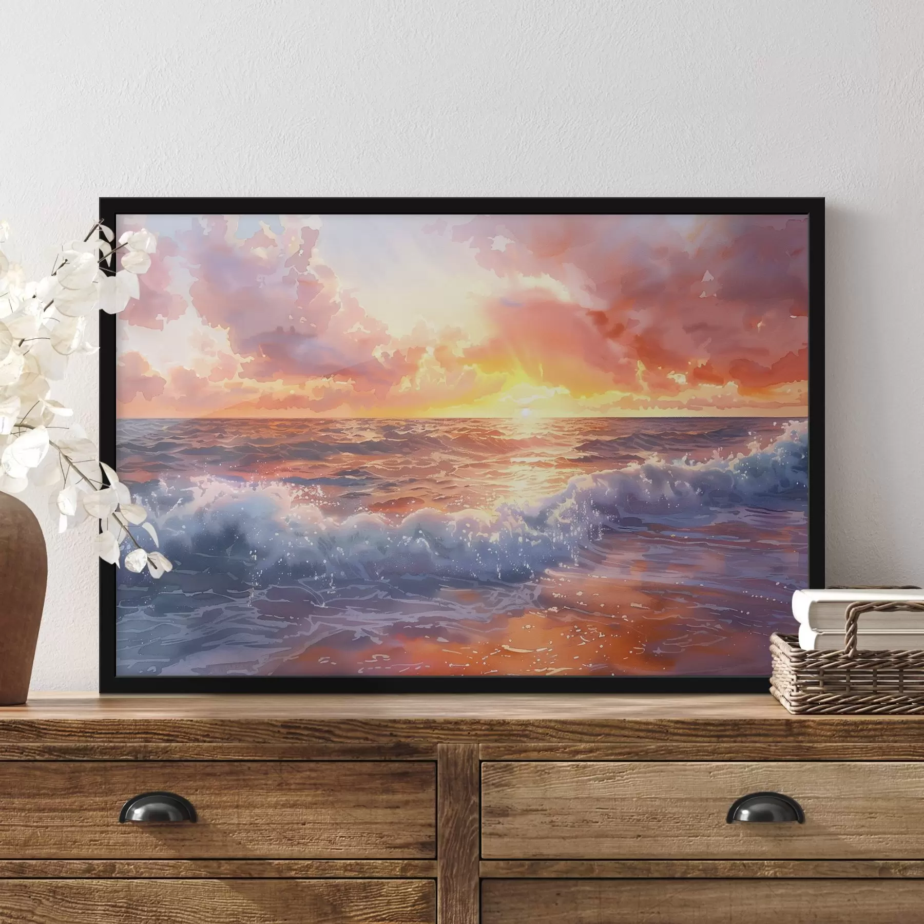 Fototapetai Saulėlydis virš vandenyno f38476