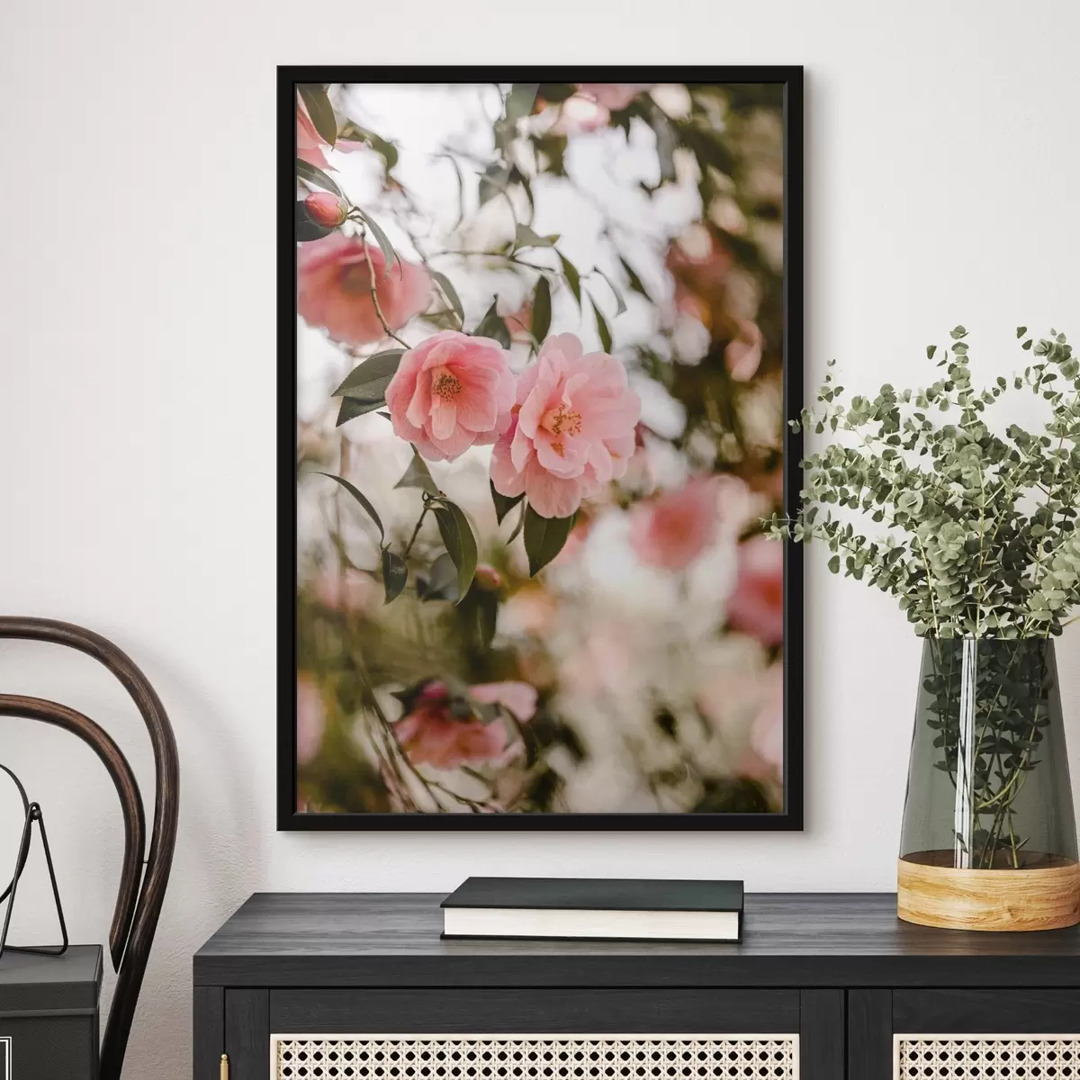 Plakatas Rožinės gėlės ant medžio f36709