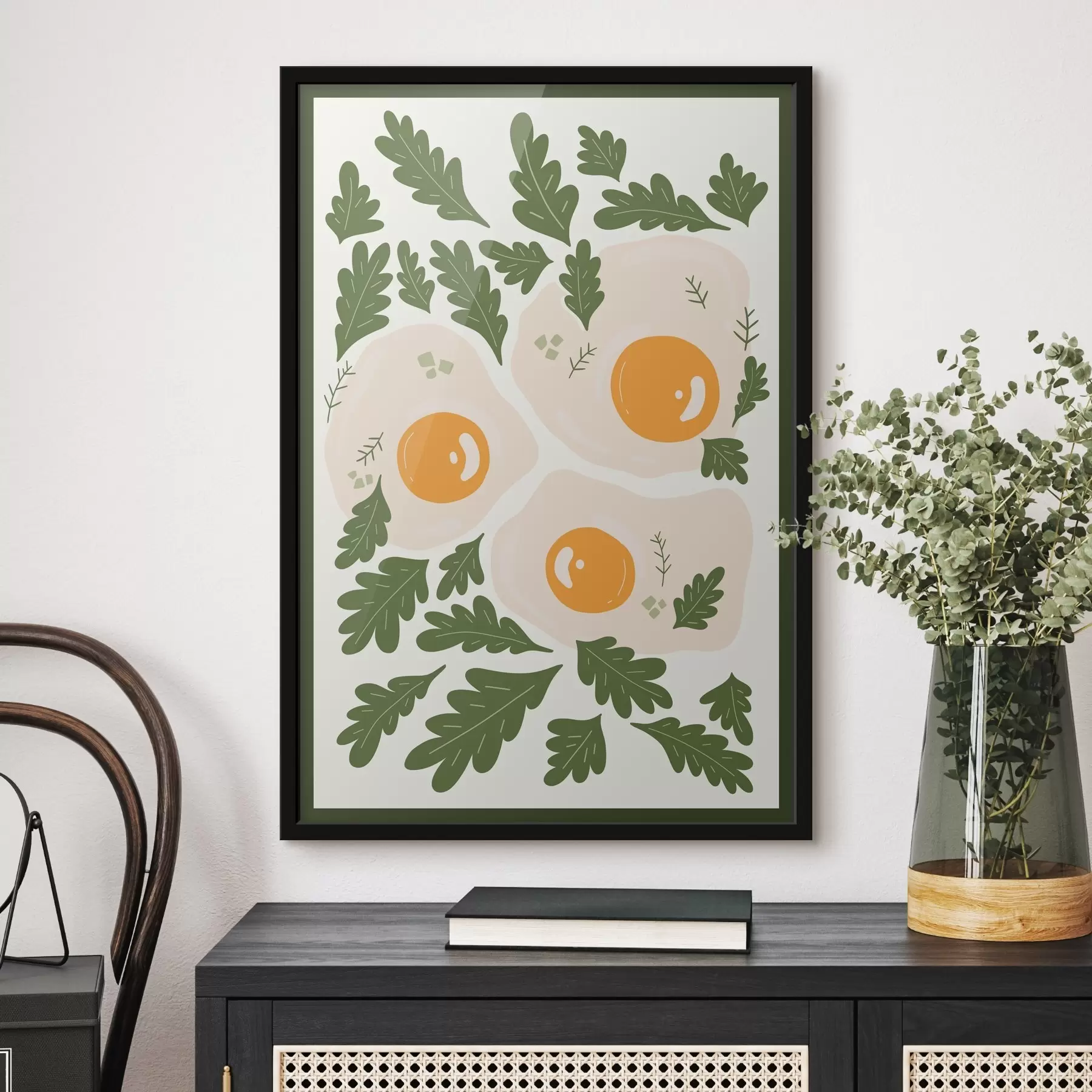 Fototapetai Kiaušinių ir lapų vaizdas f36860