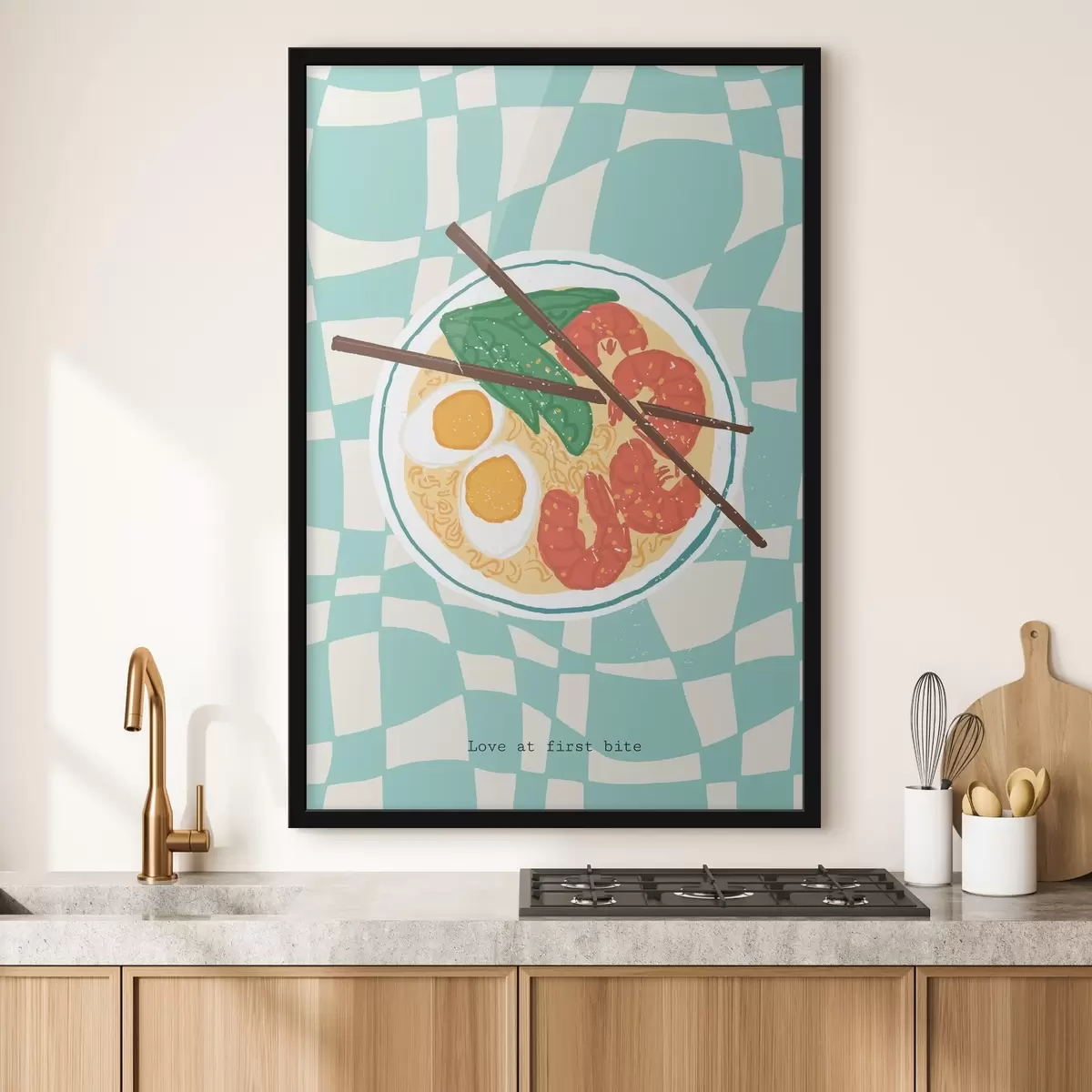 Plakatas Stilingas ramen maisto plakatas, retro stiliaus, pop menas f36863