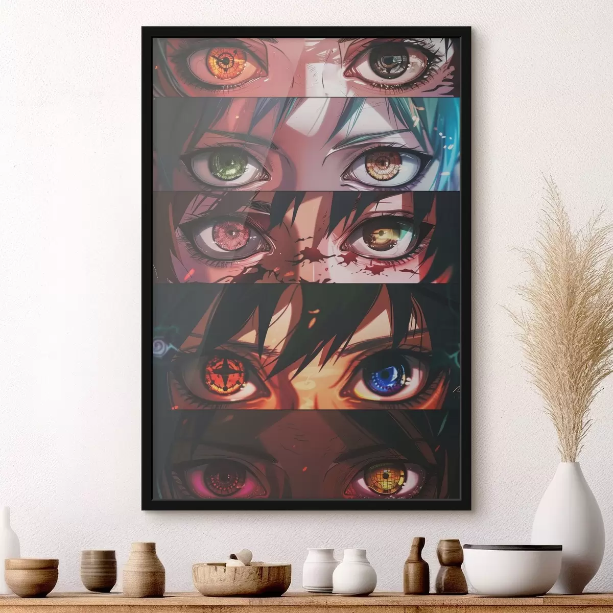 Plakatas Animacinių filmų akių koliažas f37259