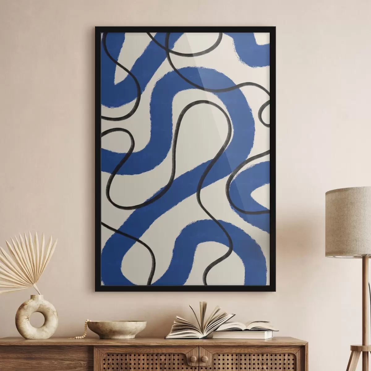 Plakatas Mėlynos ir baltos spalvos modelis f37572