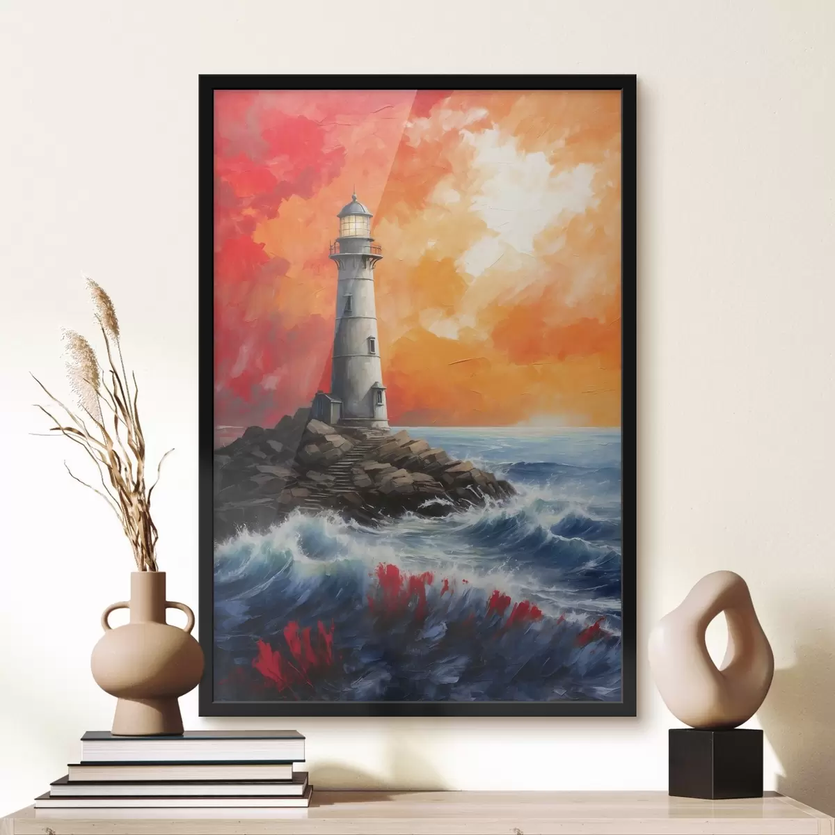 Plakatas Švyturys uolėtoje saloje f37808