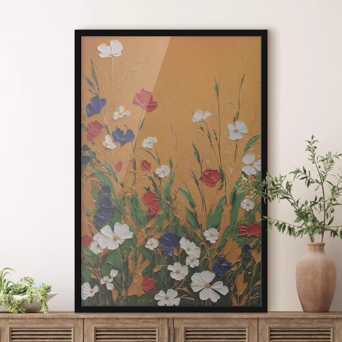 Plakatas Gėlių nuotrauka ant sienos f38581