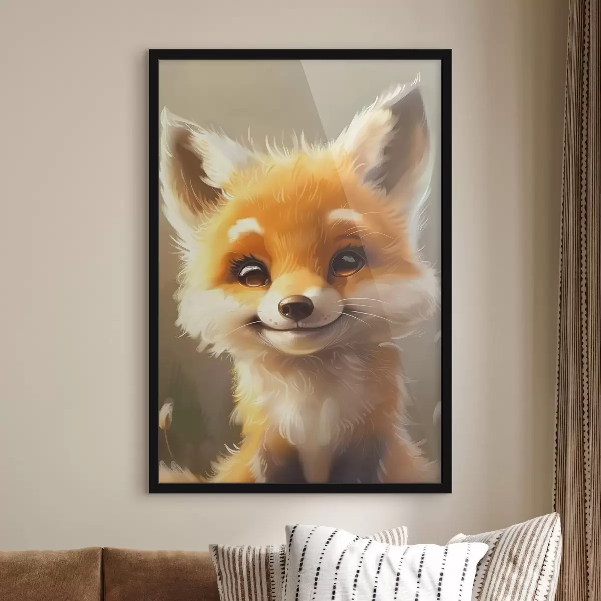 Plakatas Miela lapė su žavinga šypsena f38754