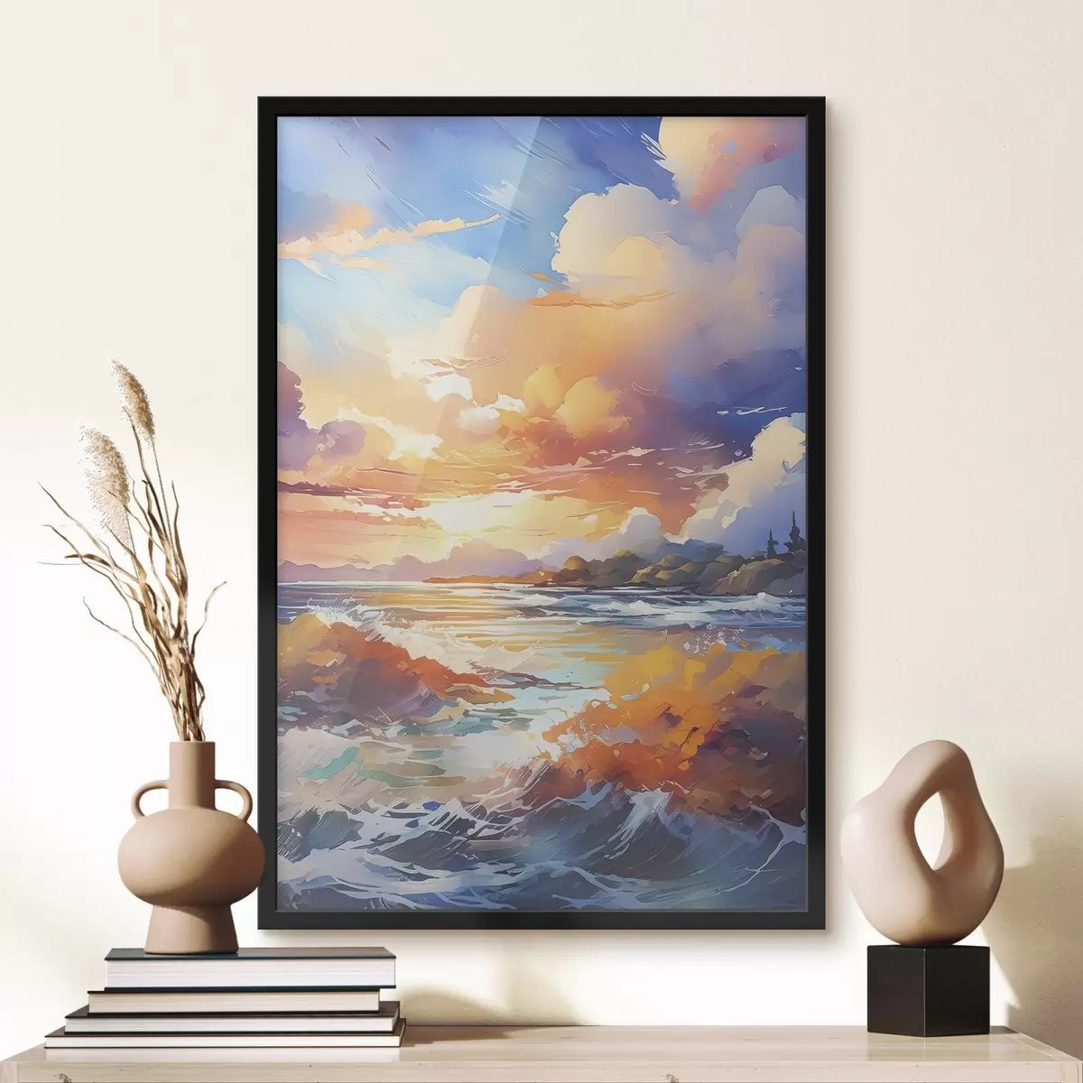 Plakatas Ramios bangos po ryškiu dangumi f38845