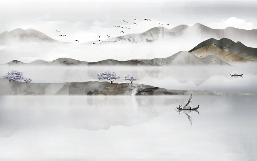 Fototapetai Vanduo, dangus ir kalnai u46157