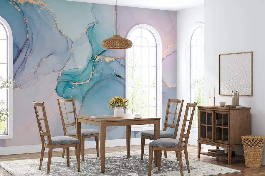 Fototapetai Marmuras - žydras, rožinis u49408