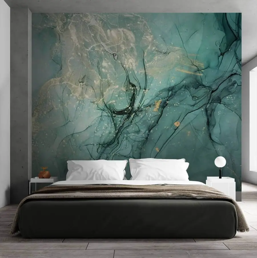 Fototapetai Turkio spalvos marmuras su švelniu rūku u51399