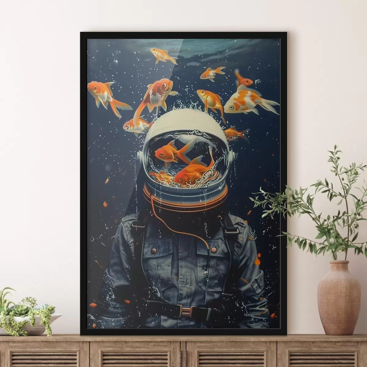 Plakatas Astronautas tyrinėja povandeninį rojų f39041