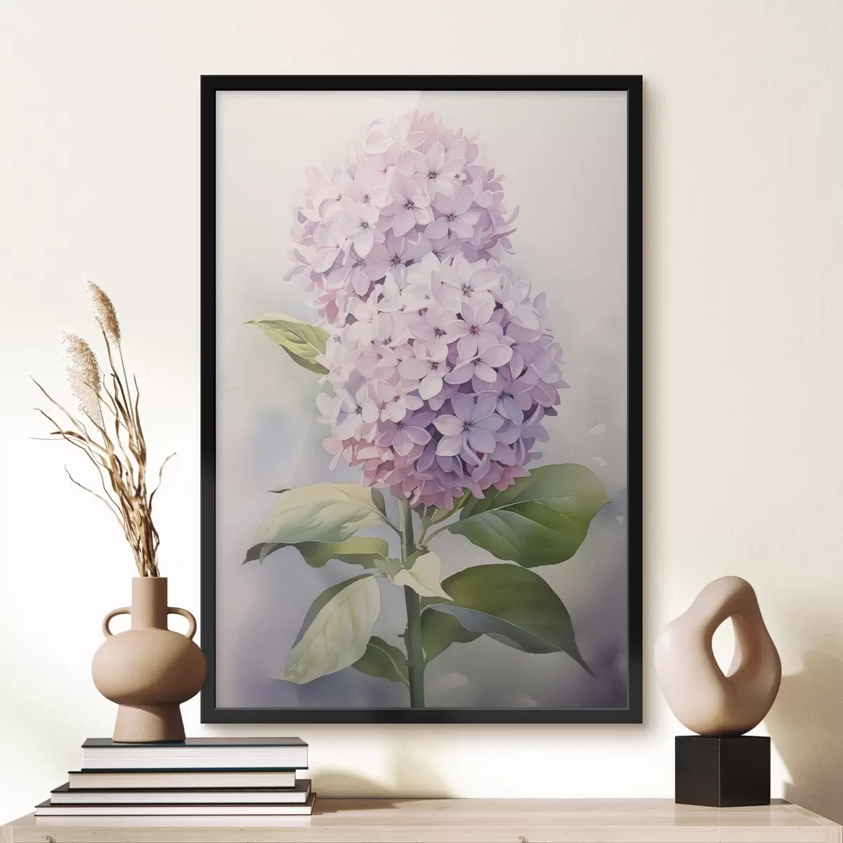 Plakatas Hiacinto šakos imitacija akvarele f42120