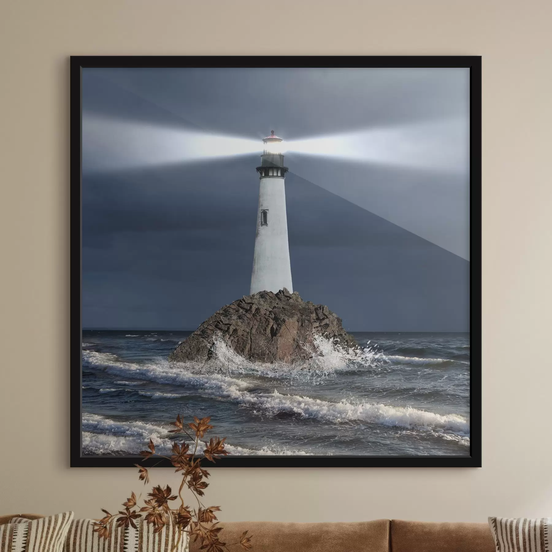 Fototapetai Vanduo, švyturys ir dangus f08187