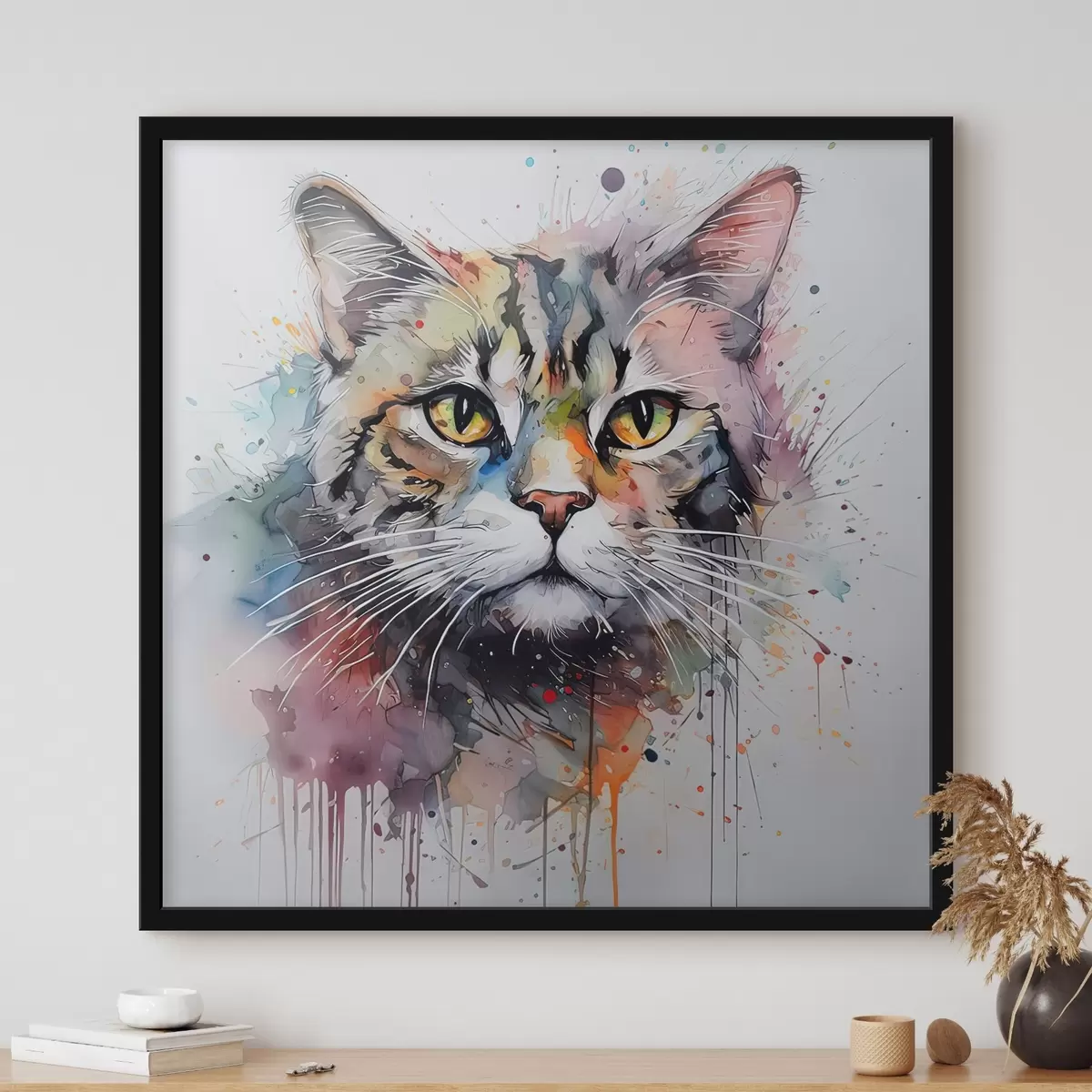 Plakatas Akvarelės stiliaus katė f32316